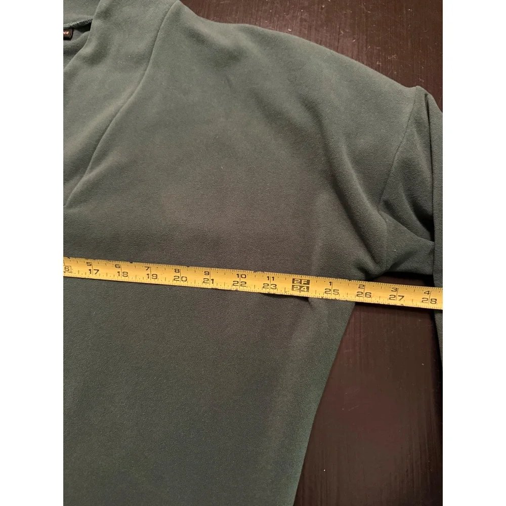Coco + Carmen Womens Forest Green Quarter Zip‎ Fleece Pullover Sweatshirt L/XL